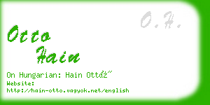 otto hain business card